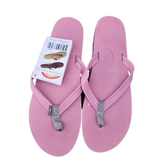 NWT RAINBOW 🌈 301ALTS Leather Pink Sandals Flip Flops Womens Sz. 10 - Picture 5 of 8